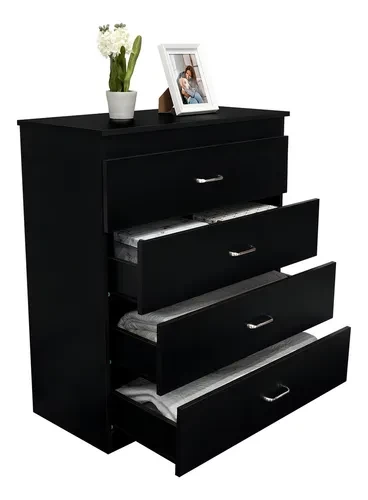 Santino Rta Chest of 4 Drawers (Wenge, Dark Brown)